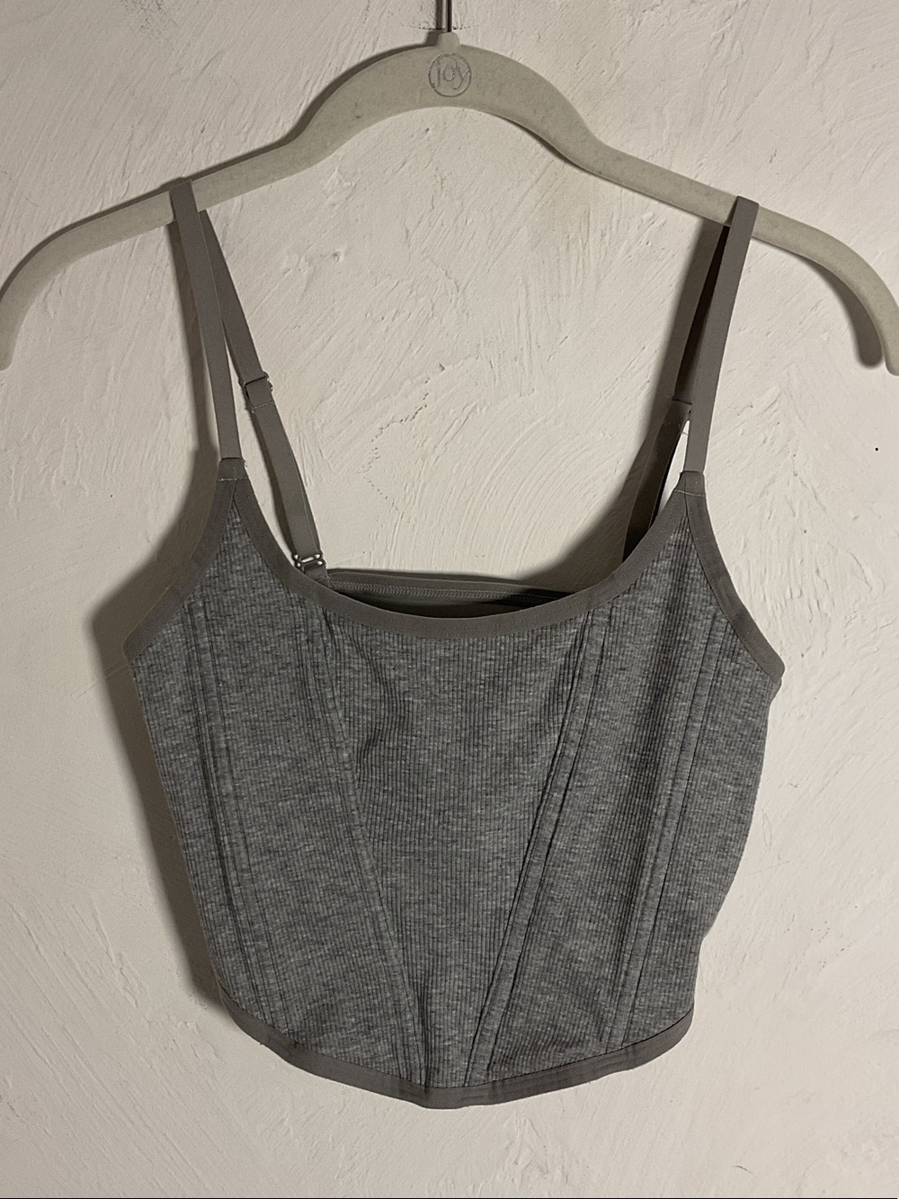 Sale! Colsie Mesh Panel Longline Bralette Bustier Size M Grey